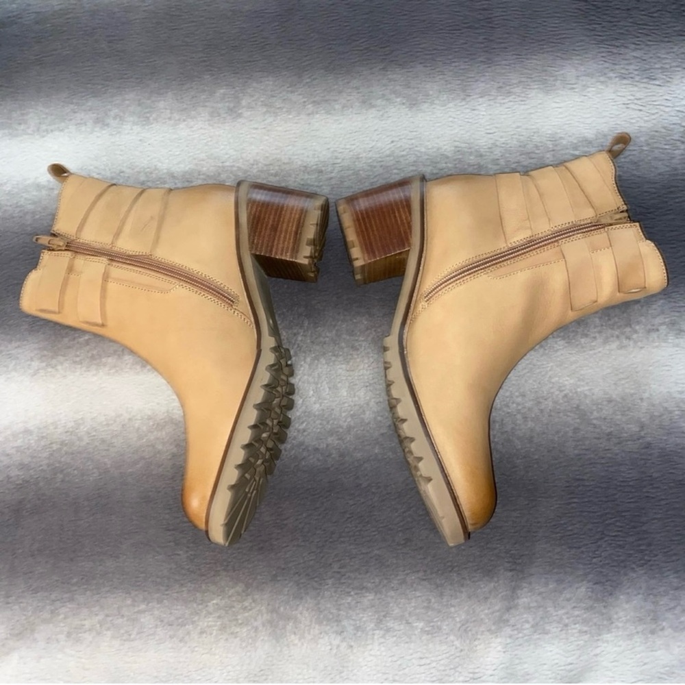 Seychelles Tan Leather Buckle Ankle Booties Women’s Size 10 New in Box - Picture 6 of 14